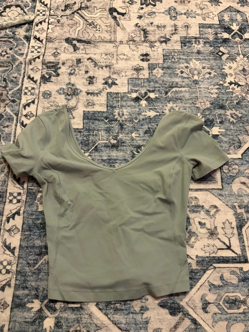 lululemon athletica Short Sleeve Scoop Neck Top in Sage